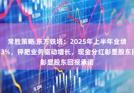 常胜策略 东方铁塔：2025年上半年业绩预增超63%，钾肥业务驱动增长，现金分红彰显股东回报承诺